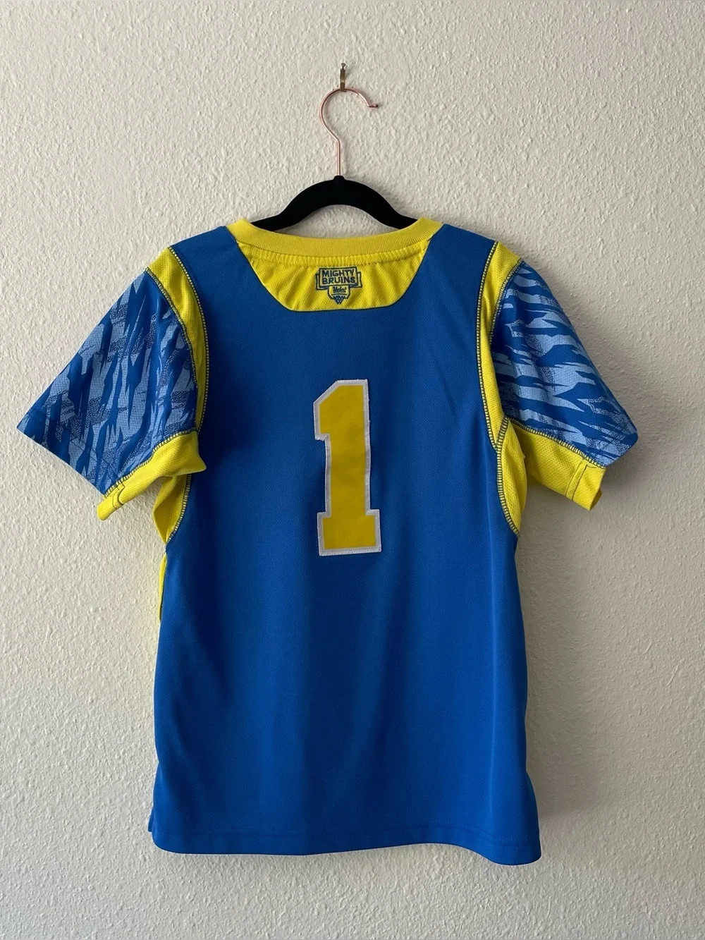 Adidas UCLA Bruins #1 Football Jersey Youth Small Blue Gold NCAA Mighty Bruins